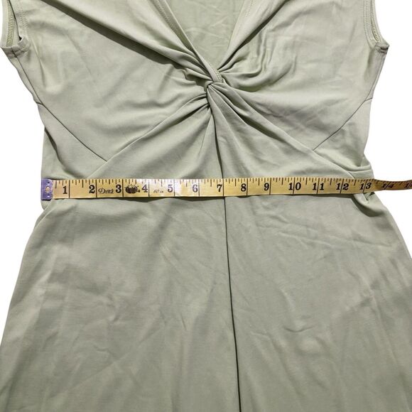 Patagonia Banda Dress Medium Green Twist Front Midi Sleeveless Stretch Gorpcore - Picture 6 of 7